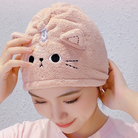 Cute Cat Hair Drying Towel