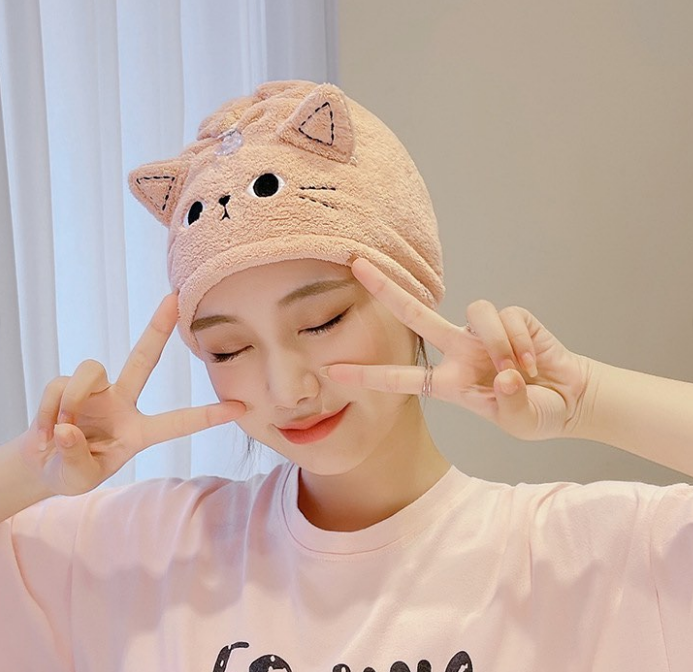 Cute Cat Hair Drying Towel