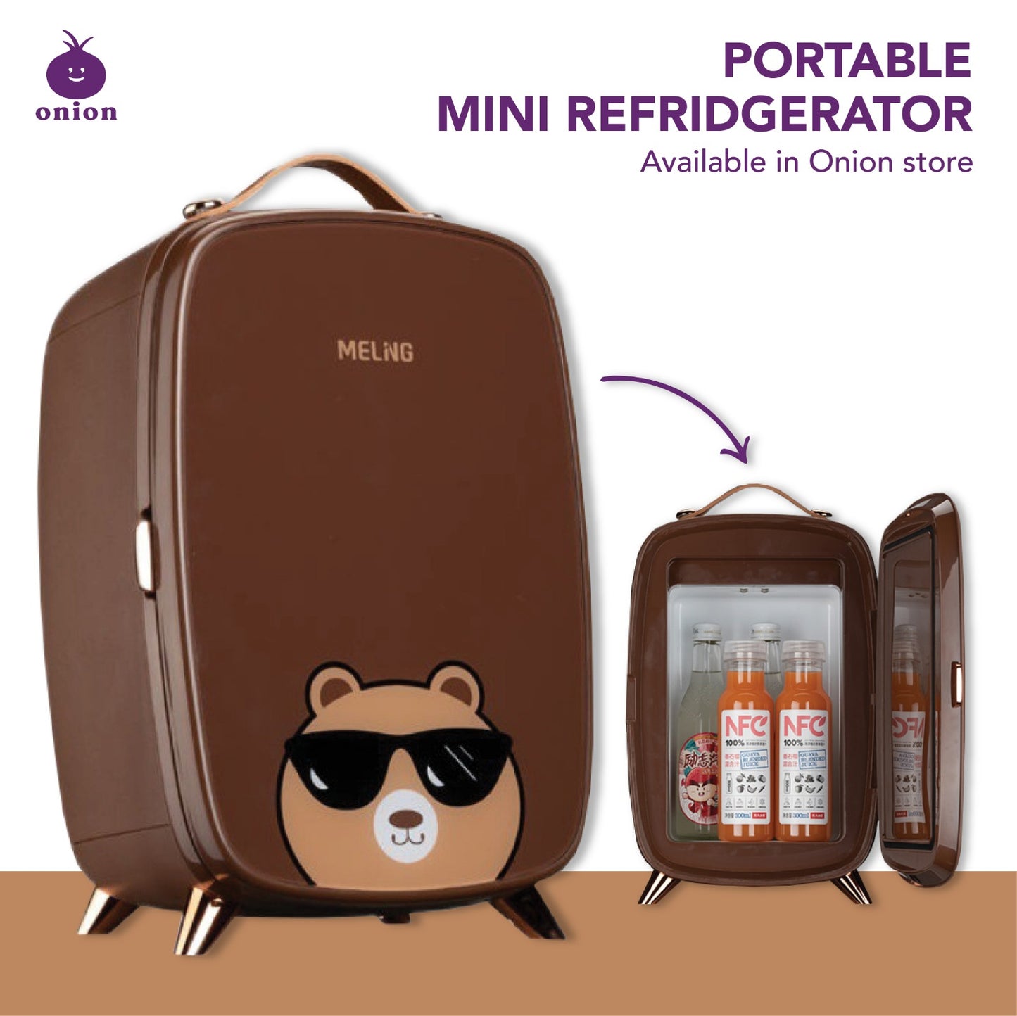 Brown Bear Mini Refridgerator