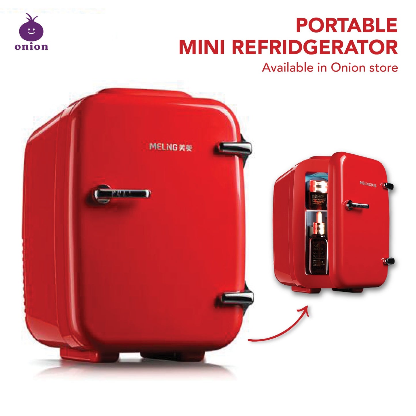 Mini Red Refridgerator Cooler box