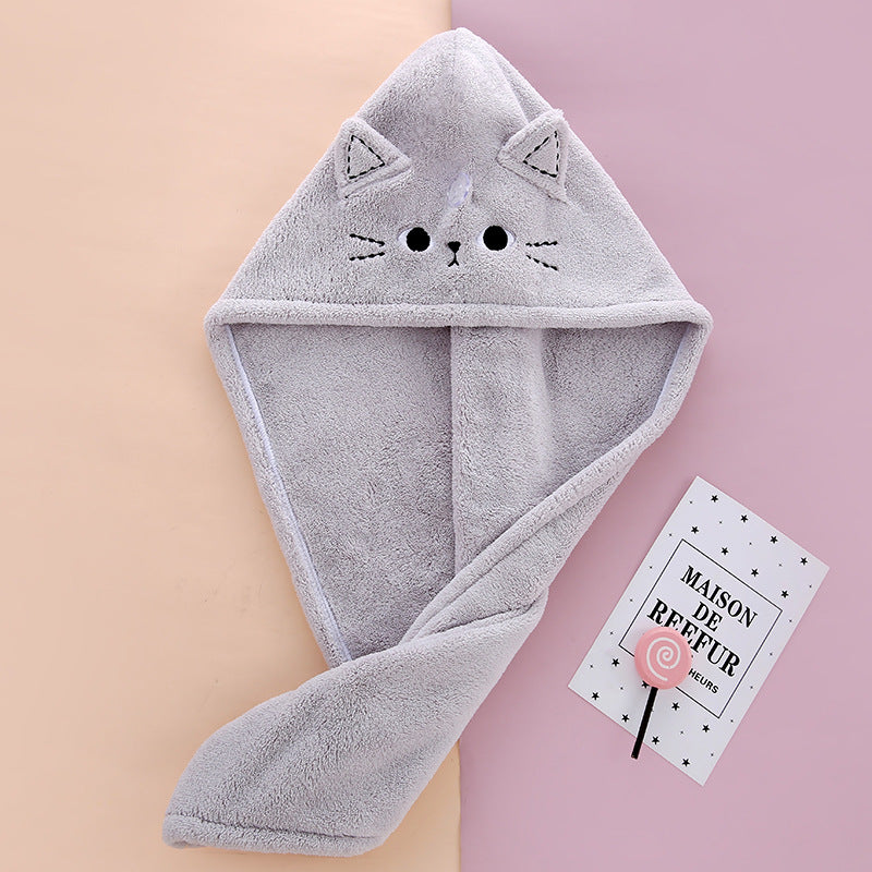 Cute Cat Hair Drying Towel