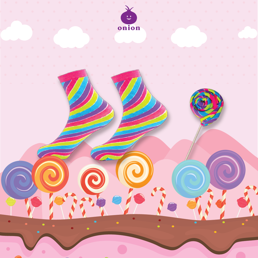 Rainbow Lollipop Socks